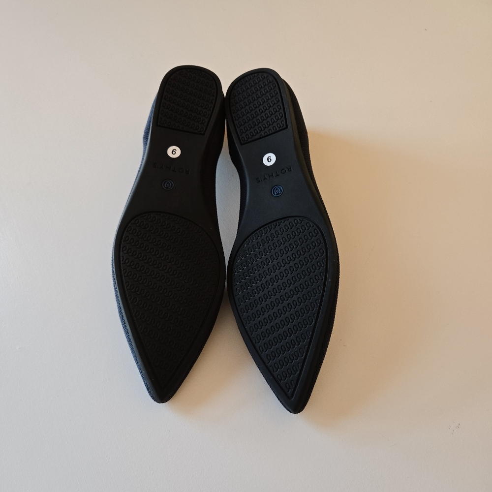 Rothys "THE POINT" Maritime Navy Slip On Comfort Ballet Flat Shoe Women's US 9 - Picture 13 of 16